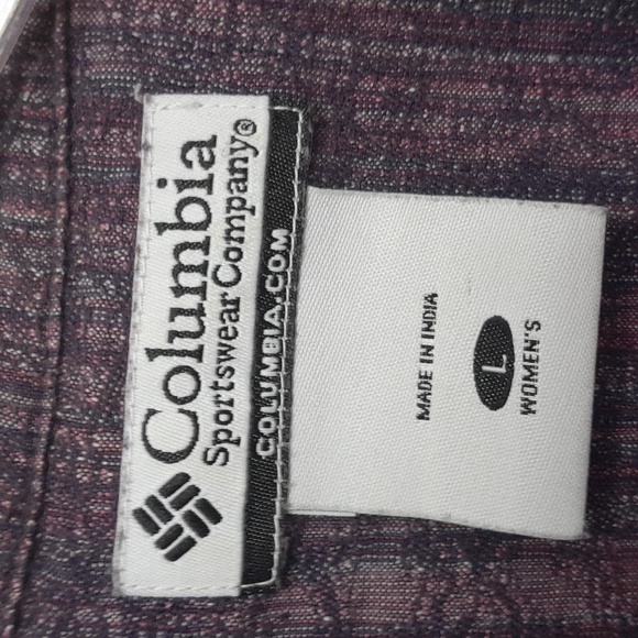 Columbia purple button down blouse size L - Picture 3 of 10
